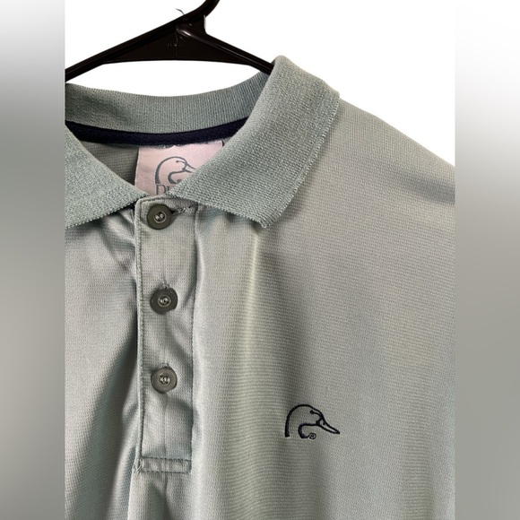 Duck unlimited sage green short sleeve athletic polo shirt - Picture 4 of 7